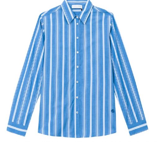 Chemise à rayures bleue et blanc Maeve