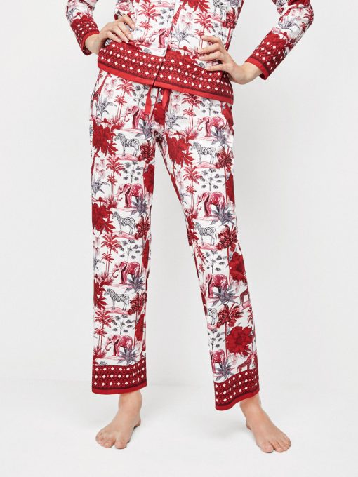 Pantalon de pyjama motif rouge