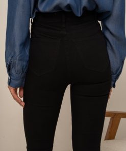 jean skinny noir taille haute marque oraije