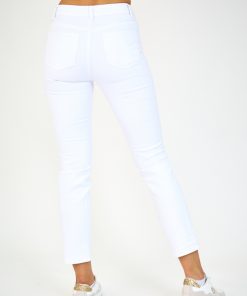 Pantalon chino blanc coupe droite