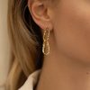 Boucles d'oreilles dorées anneaux martelés