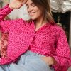 Chemise Cora léopard rose