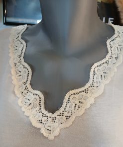 Tee-shirt manches longues crème modal et cachemire