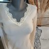 Tee-shirt manches longues crème modal et cachemire