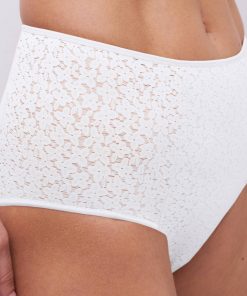Culotte taille haute dentelle blanc Norah