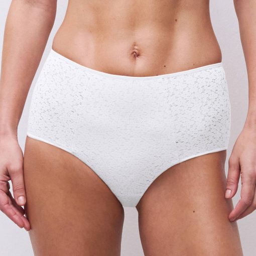Culotte taille haute dentelle blanc Norah
