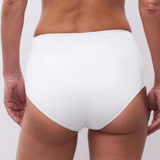Culotte taille haute dentelle blanc Norah