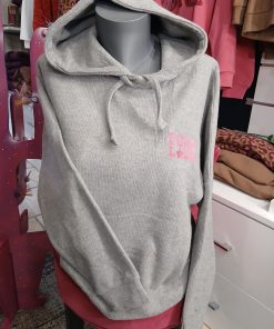 sweat-shirt à capuche gris