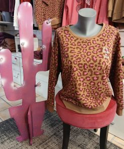sweat shirt motif léopard Sonia