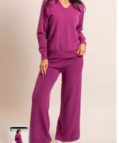 Ensemble pantalon sweat homewear rose fuchsia