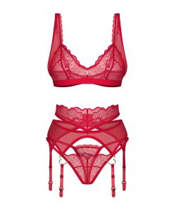Ensemble lingerie rouge cupide désir