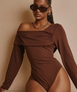 Body chocolat manches longues