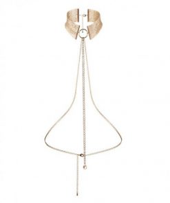 Collier maille or désir métallique