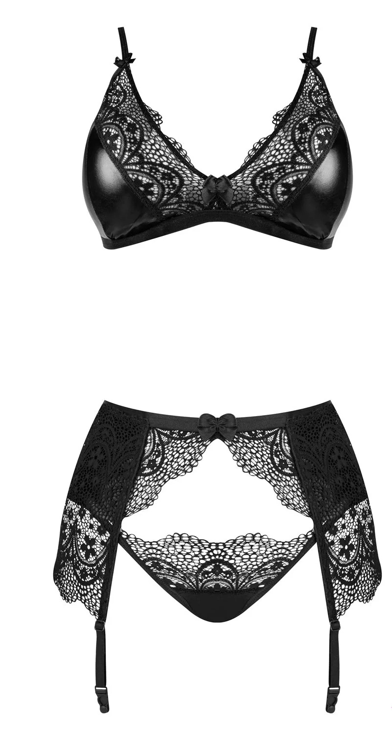 Ensemble lingerie noir Obsidian desire