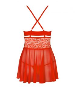 Nuisette et string rouge Babydoll