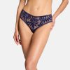 Shorty tanga bleu marine Lina