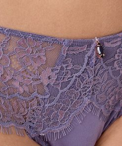 Shorty tanga dentelle violet aromatique