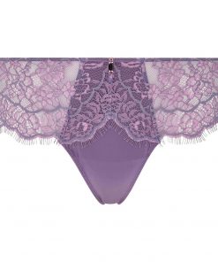 Shorty tanga dentelle violet aromatique