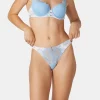 Tanga bleu dentelle Swing