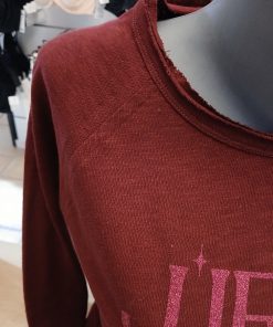 T-shirt manches longues bordeaux Thaïs