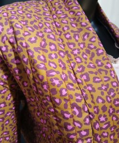 Veste vintage léopard camel et rose