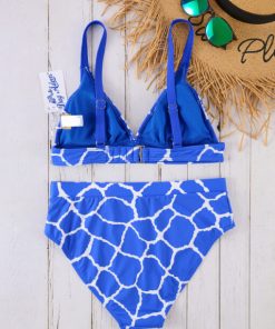 Maillot de bain bleu imprimé