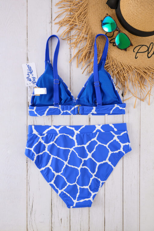 Maillot de bain bleu imprimé
