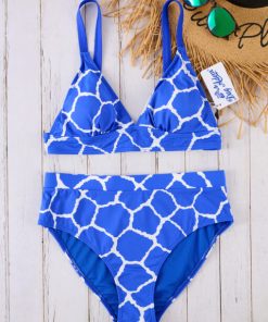 Maillot de bain bleu imprimé