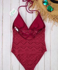 Maillot de bain 1 pièce bordeaux