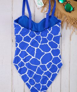 Maillot de bain 1 pièce bandeau bleu