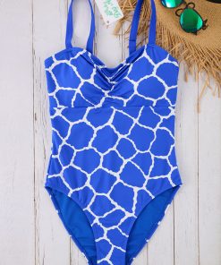 Maillot de bain 1 pièce bandeau bleu