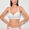 Soutien-gorge balconnet dentelle blanc bonnet D et E