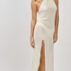 Robe longue plage dos nu blanche coquillages