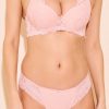 Tanga dentelle rose