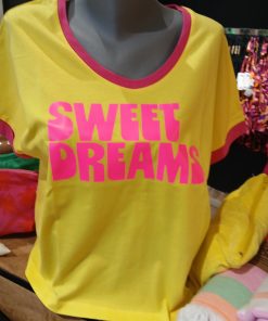 Tee-shirt jaune et rose sweat Dreams Tara