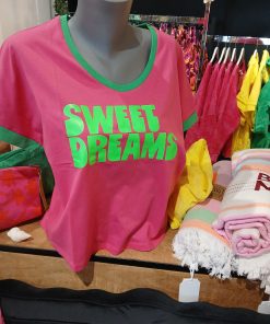 Tee-shirt rose et vert sweat Dreams Tara