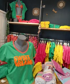 Tee-shirt vert et orange sweat Dreams Tara