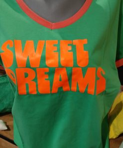 Tee-shirt vert et orange sweat Dreams Tara