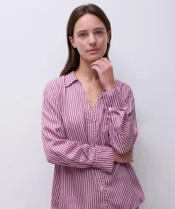 Chemise pyjama cherry stripes