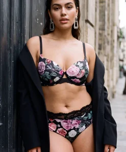 Soutien-gorge coque motif floral