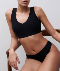 Soutien-gorge brassière invisible noir
