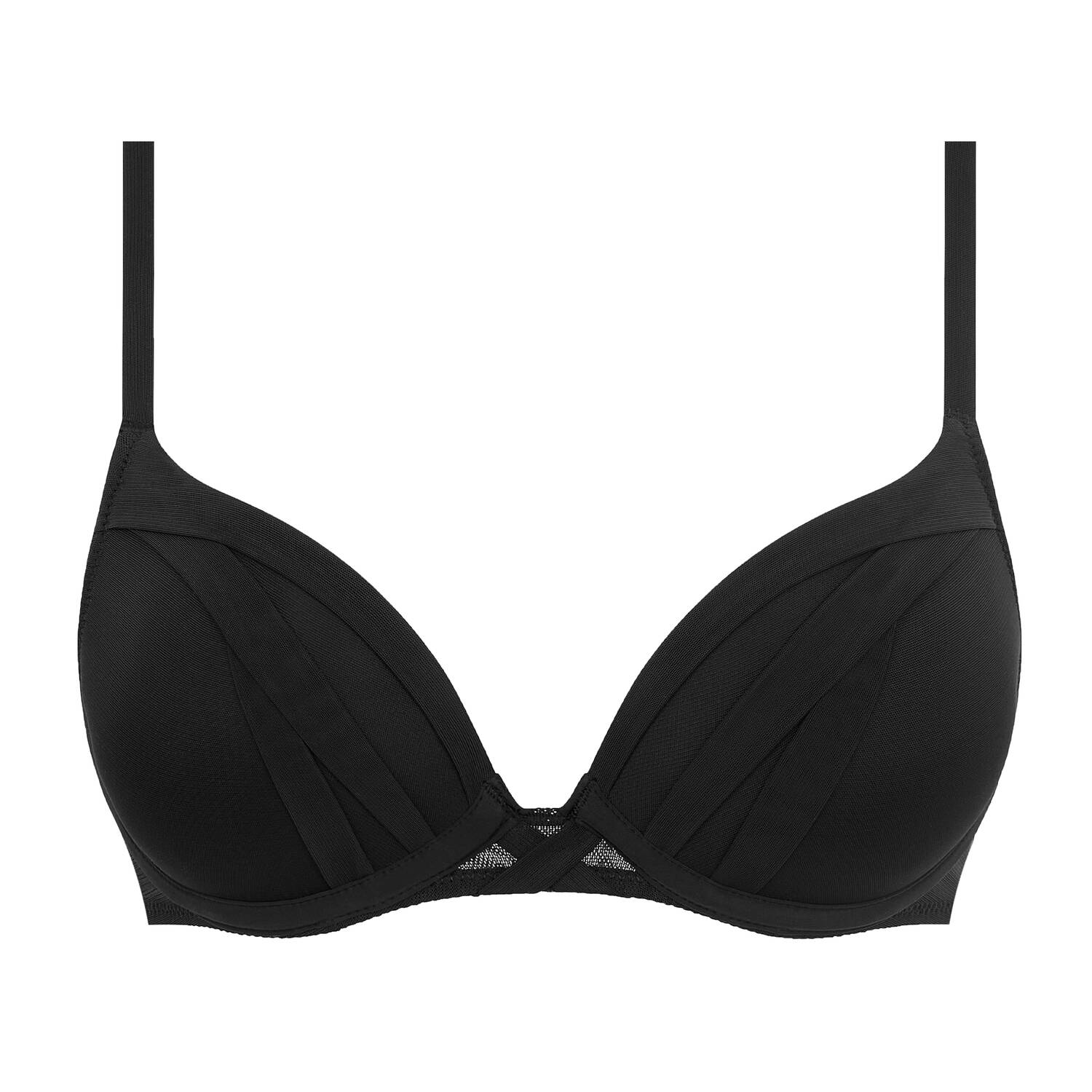 Soutien-gorge push-up tulle noir