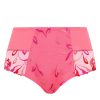 Culotte taille haute dentelle rose