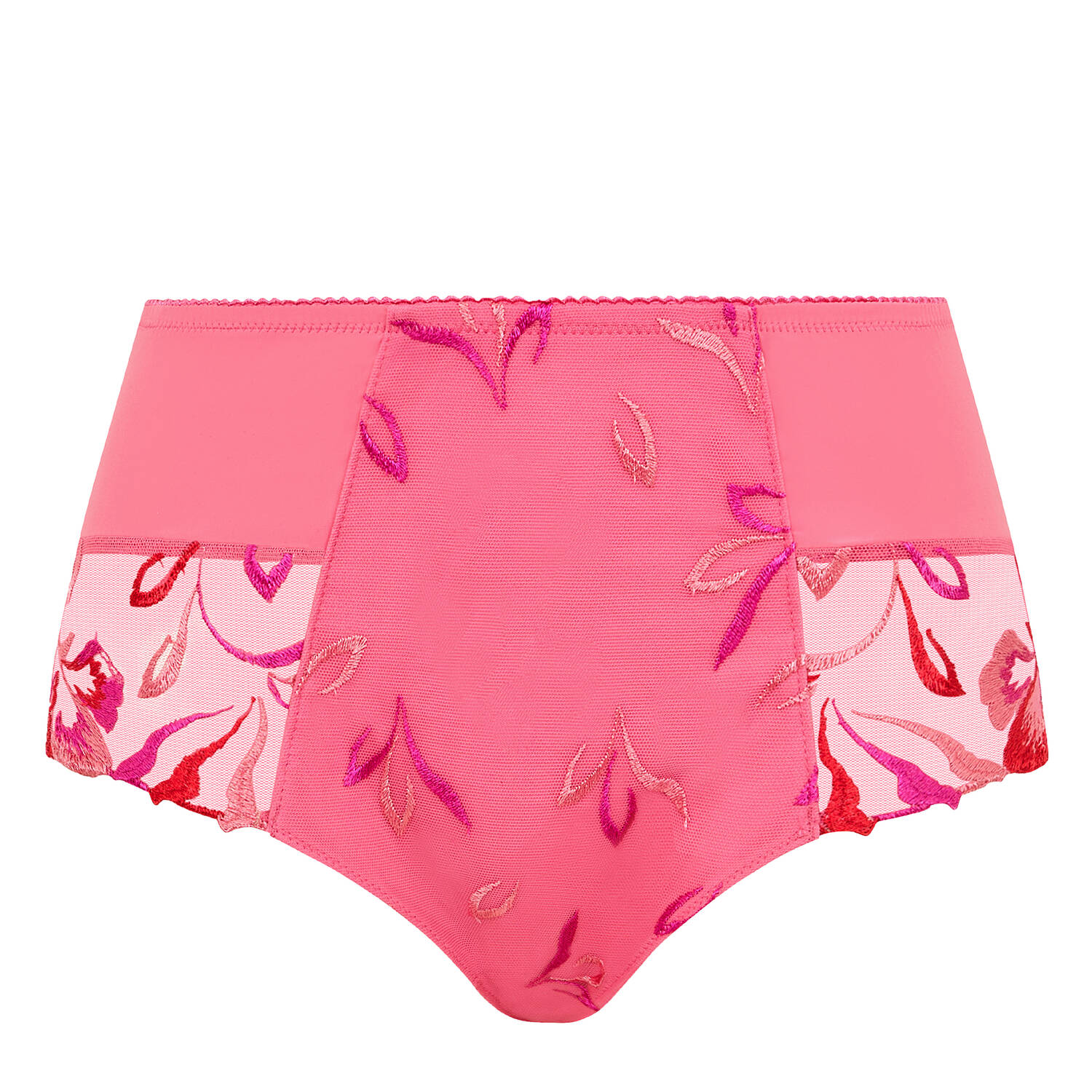 Culotte taille haute dentelle rose