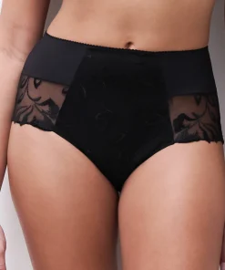 Culotte taille haute dentelle noir