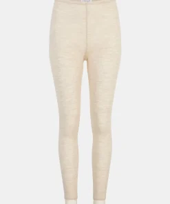 Legging beige chiné laine