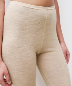 Legging beige chiné laine