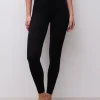 Legging noir laine et coton
