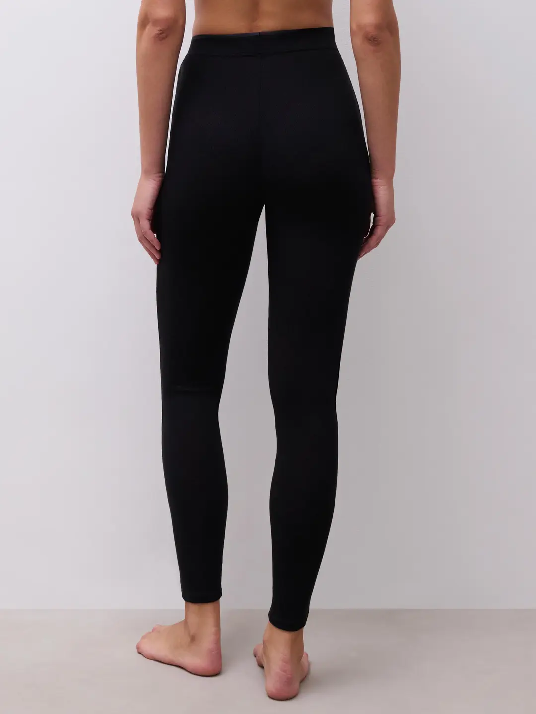 Legging noir laine et coton