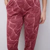 Pantalon pyjama motif bordeaux